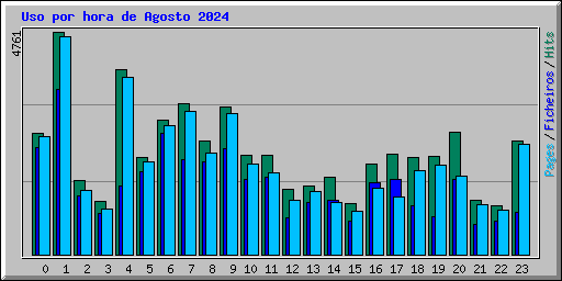 Uso por hora de Agosto 2024