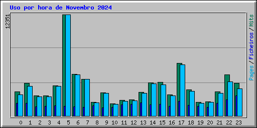 Uso por hora de Novembro 2024